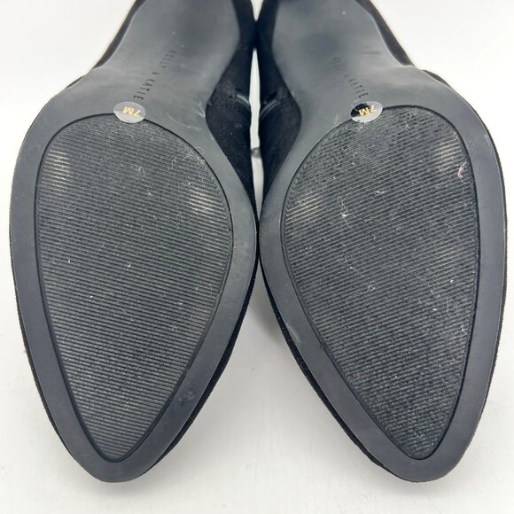 Kelly & Katie Black Chayse Almond Toe Side Cutout High Heels Womens 7M Zippered - Picture 7 of 16